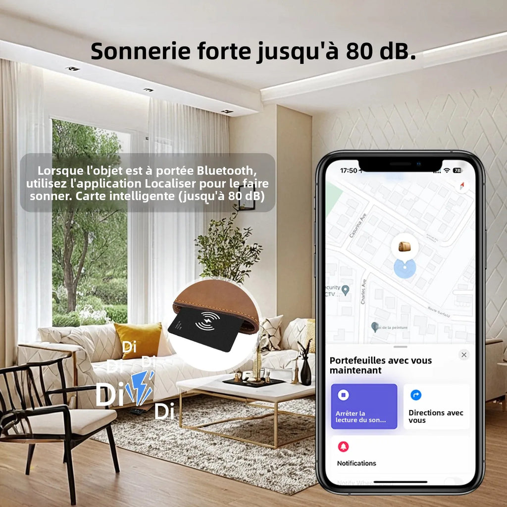 2026 New Bluetooth Tracker Smart Finder for Apple Find My iPhone Card Wallet Tracker Keys Finder (iOS Only)